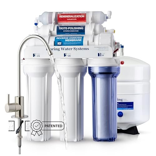 iSpring RCC7AK-BN NSF/ANSI 58 Certified Alkaline 6-Stage 75 GPD RO