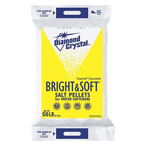 Diamond Crystal 50 lb. Bright & Soft Water Softener Salt Pellets, 99.8% Purity