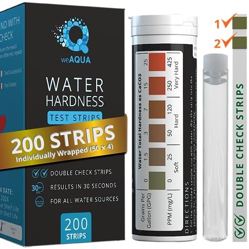 WeAQUA DoubleCheck Water Hardness Test Kit (200 strips)