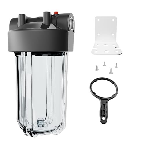 Purcooflow 10\" x 4.5\" Whole House Water Filter Housing (clear)